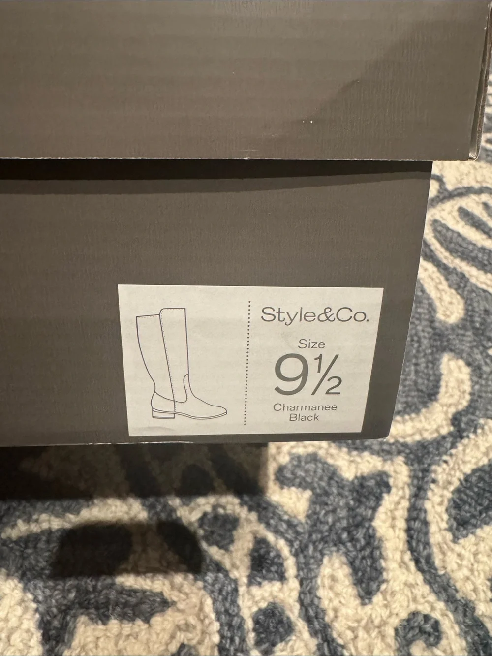 Style & Co. Black Over-the-Knee Stretch Boots